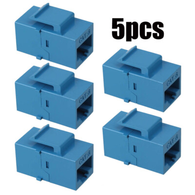 For CAT6 Female to Female RJ45 Ethernet Gigabit Keystone Jack Coupler 5Pcs/set