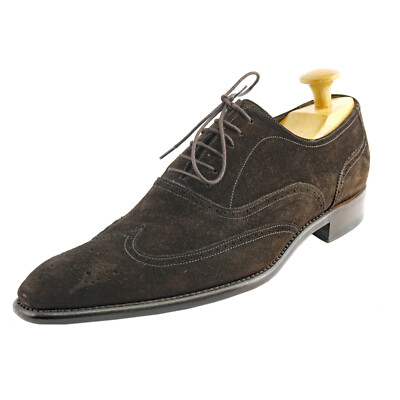 Campanile Suede with leather shoes Campanile Antiqued Gray Smooth Calf Leather Derby US 11 (Eu  main image 2
