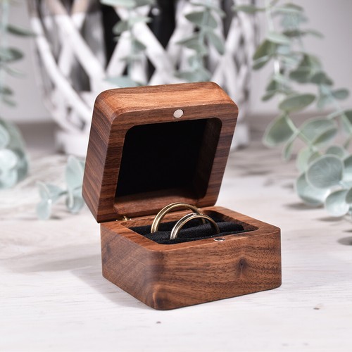 Holz Ringbox Ringkissen mit personalisierter Gravur Etui Love Ring Paar Present - Bild 21 von 108