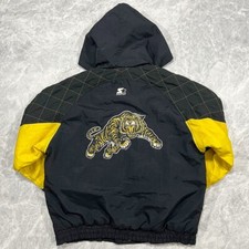 VTG RARE 90s CFL HAMILTON TIGER CATS STARTER PUFFER JACKET SIZE M
