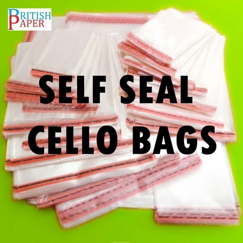CLEAR CELLOPHANE CELLO BAGS SELF PEEL SEAL FOR CARD SWEET PARTY GIFT LARGE SMALL - Picture 55 of 134