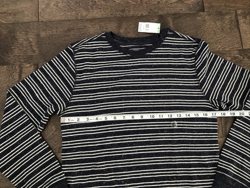 Simply Styled Boys Blue/Navy And White Stripe Long Sleeve Thermal Large (14-16) - Foto 3 di 4