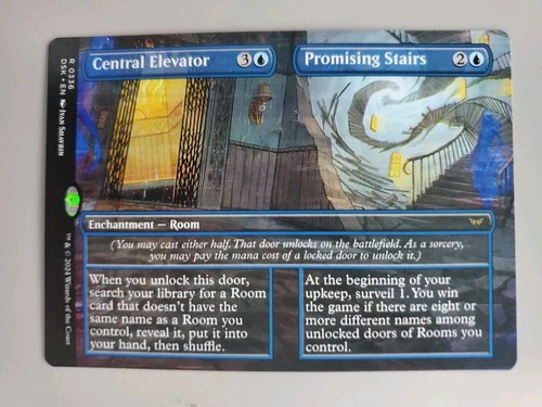 MTG Central Elevator/Promising Stairs Duskmourn: House of Horror Borderless Rare - Picture 1 of 1