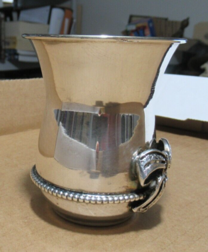 Stunning Judaica Sterling Silver Kiddush Cup, also for Passover, 100g, 87mm High - Picture 5 of 8