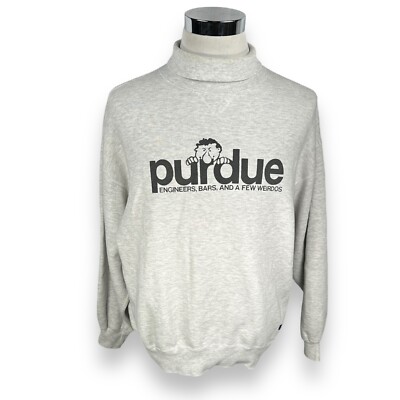 Vintage Russell Purdue Sweatshirt Men s XL Gray Engineers Weirdos Bars Rare USA eBay