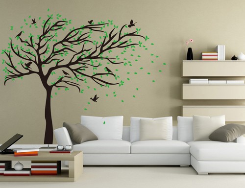X-Large Birds Tree Branch Wall Stickers Vinyl Decals UK RUI250 - Picture 4 of 8