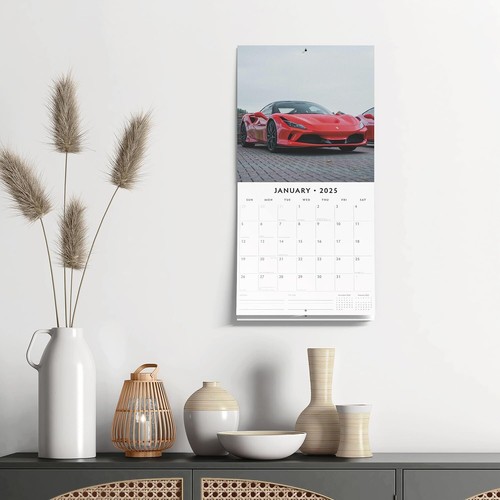 Red Robin 2025 Ferrari Monthly Wall Calendar | 12" x 24" Open | Premium... - Picture 5 of 6