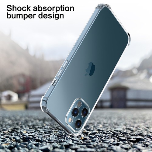 For iPhone 12 11 Pro Max XR XS Max Clear Case Rugged TPU Cover+Screen Protector - Picture 7 of 19