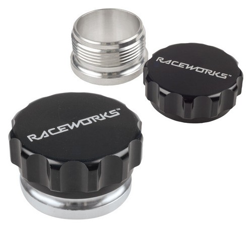 Tapa de tornillo hembra de aluminio de 3,0" + soldadura de aluminio en base negra RWF-460-48ABK - Imagen 5 de 5