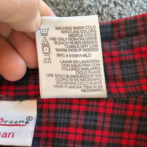 Vtg Bobbie Brooks Womens Top Size Size 26W Plaid Snowman Christmas Button 17010 - Picture 6 of 11