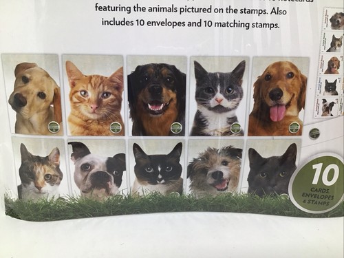 USPS Animal Rescue Adopt a Shelter Pet Note Cards & 10 44c Stamps 2010 NIP - Picture 12 of 14