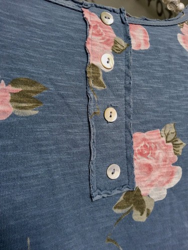 KLEID "JULIA WANG" M/L BLAU 🌹 ROSEN-MOTIV VISKOSEMISCHUNG NEUWERTIG - Bild 14 von 18