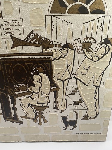 Original William Sorrow Mixed Media New Orleans Jazz Painting 24" X 24" - Picture 4 of 6