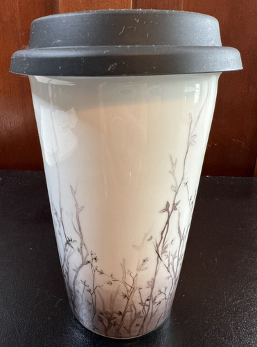 Vera Wang Vera Print Blossom Wedgwood 10 oz. Coffee Tea Travel Mug Tumbler Lid - Picture 2 of 6