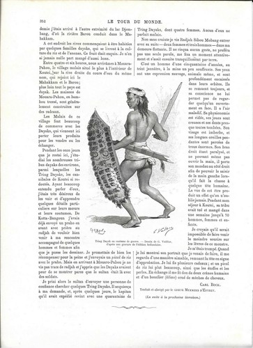 Bornéo - De Koutei à Bandjirmasin par Carl Bock - Article de presse 1890 - Imagen 5 de 7