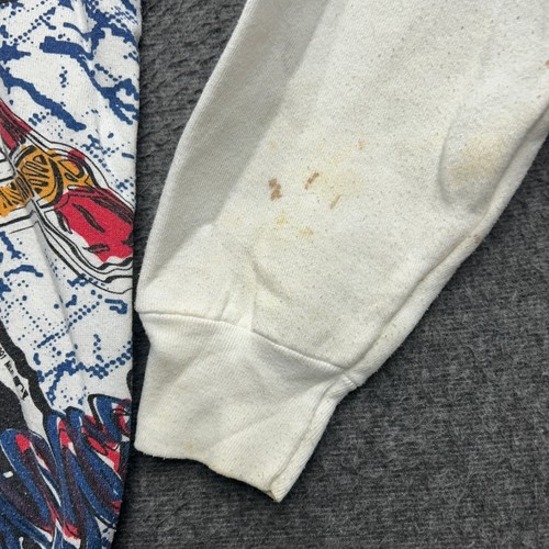 Vintage Atlanta Braves Sweatshirt XL 1991 Grand Slam 90s All Over STAINED - Picture 9 of 16