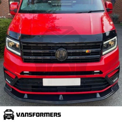 VANSFORMERS Man TGE 2017 On Splitter VW Crafter MK2 Lower Bumper Lip ABS Black