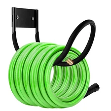 Hose Hanger, Heavy Duty Metal Hose Holder Wall Mount, Hook for Garden Hose/Ex...