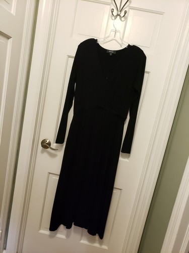 Karen Kane Black Knit Midi Dress Size Medium, Boho, Casual, Soft - Picture 8 of 11