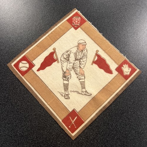 1914 B18 Baseball Tobacco Blanket Pennant Eddie Grant Giants Brown Paths - Picture 2 of 2