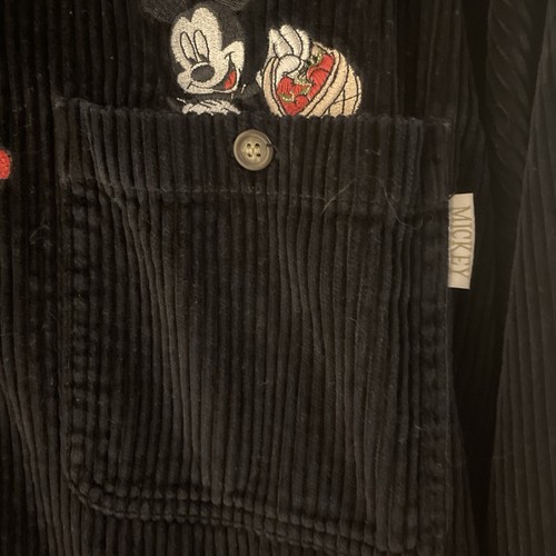 Vintage Topolino Unlimited velluto a coste bottoni davanti manica lunga donna taglia S nero - Foto 2 di 5