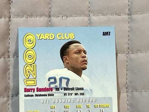 Barry Sanders 1999 Topps All-Matrix #AM7 1200 Yard Club Lions - Bild 3 von 3