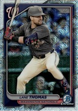 2024 Bowman Chrome Lane Thomas #75 Mojo Refractors Washington Nationals 23N