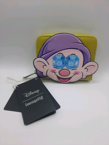 Loungefly Disney Dopey Dwarf Gem Eyes Diamonds Snow White Zip Around Wallet NEW - Picture 2 of 8