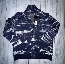 Greyson Shawl Cardigan Sweater Performance Golf AOP Men’s L Lake Como Chene NWT