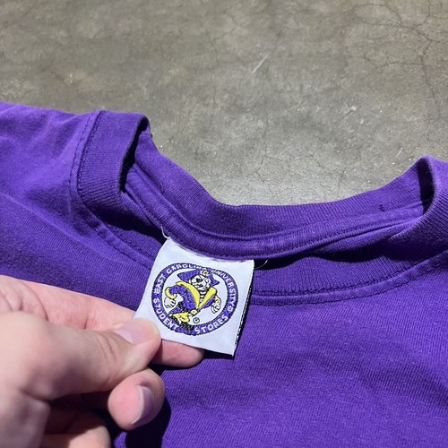 Vintage 90s Y2k East Carolina University ECU Purple T-Shirt 1990s - Bild 3 von 4