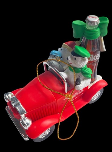 Vintage Platinum Series Ornament Coca Cola Polar Bears In Coke Truck 2001 - Picture 2 of 15