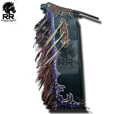 Bull Riding Pro Rodeo Chaps cowhide leather Adult fringeuede  chap