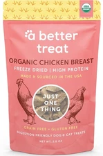 A Better Treat – Organic Freeze Dried Chicken Breast Dog 2 Ounce (Pack of 1) 