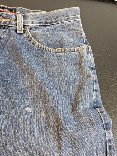 VTG Lee Blue Jeans Mens 34x34 Relaxed Fit Straight Leg Denim Custom Bell-bottom - Picture 23 of 24