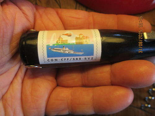 Ancien Tire Bouchon décapsuleur Plastique Poche de Veste Chemise Rhône Express - Picture 4 of 6