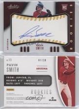 2021 Absolute Baseball Material Signatures Gold /10 Pavin Smith Rookie Auto RC