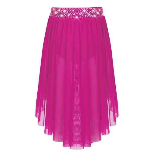 Kids Girls Dress Tango Dancewear Salsa Skirt Competition Contemporary Chiffon - Picture 20 of 49