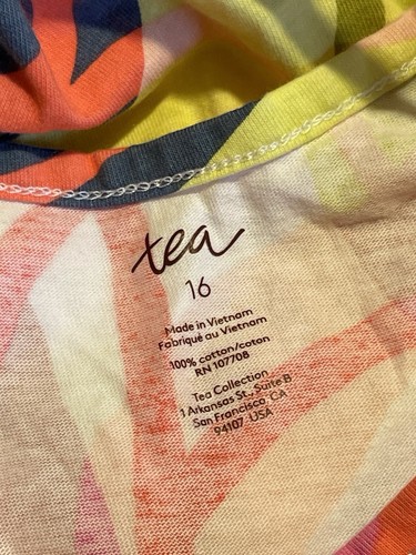 Tea Collection Girls High/low Sundress Size 16 EUC Tropical Floral Summer - Picture 2 of 13