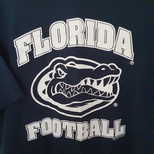 Vtg Florida Gators Jerzees T Shirt Mens 2XL Blue Big Graphic NCAA Short Sleeve - Picture 2 of 6