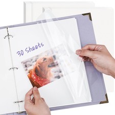 Photo Album Refill Pages for 3 Ring Binder, 60 Pages 9 x 11 Inch Self Adhesiv...