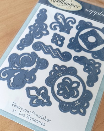 Spellbinders Sapphire 11 Dies Set Fleurs and Flourishes Craft Card Making NEW - Picture 4 of 6