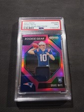 2024 Panini Prizm Pink Rookie Gear Drake Maye RC NE Patriots🏈🏈💥 PSA 9