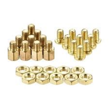M4 Hexagonal Brass Spacer 6mm + 4mm Pillar Screw Nut Kit 20 Sets