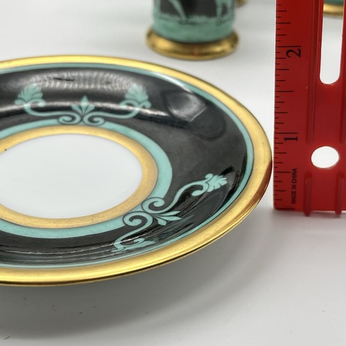 Epiag Royal Czechoslovakia Demitasse Cup Saucer Greek Mythology Set 9 gold rim - Picture 16 of 16