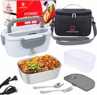1.5L Electric Heating Lunch Box Portable for Car Office & Picnic With Warmer Bag