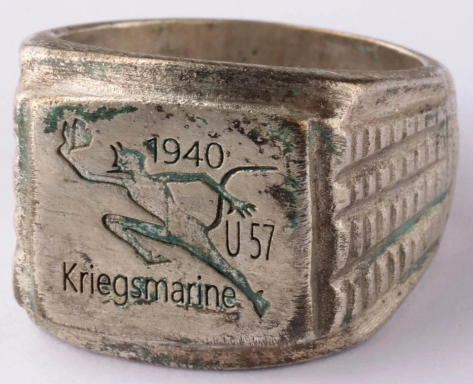 Kriegsmarine U57 Sea devil 1940 Satanás Segunda Guerra Mundial submarino alemán anillo naval período de guerra Foto 4 de 4