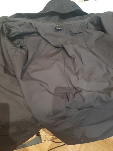 Gap Mens Coat Medium Blue Navy Showerproof Coated Lined Pockets Canves - Picture 4 of 6