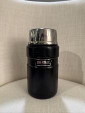 Thermos FOOD JAR 24 oz Stainless King Vacuum Insulated Stainless Steel BLACK