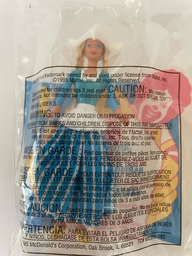 MCDONALDS INTERNATIONAL BARBIE'S Happy Meal Toys 1995 COMPLETE SET OF (5) SEALED - Picture 3 of 7