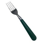 Poinsettia-Christmas Charm Stainless Gibson Green Plastic Handle Salad Fork 6.5"